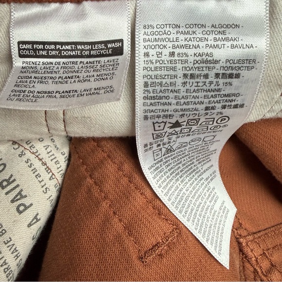 Levi’s 511 Corduroy Pants Burnt Orange Brown - Picture 11 of 11